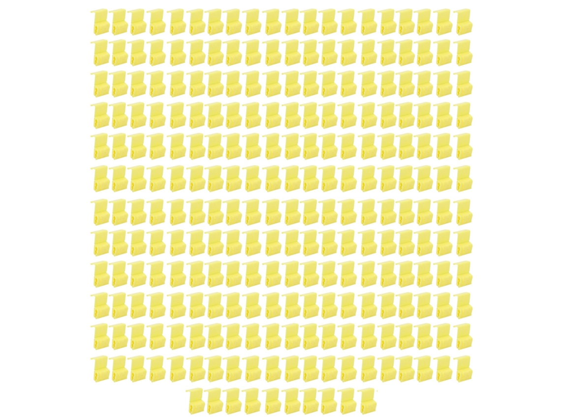 210 conectores de cable de bloqueo rápido, empalme de terminales eléctricos, crimpado a presión, color amarillo.