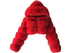 2026-abrigo De Piel Falsa Para Mujer Con Capucha Corto Abrigo Burbuja Fleece Chaqueta Corta Caliente Tallas Para Mujer