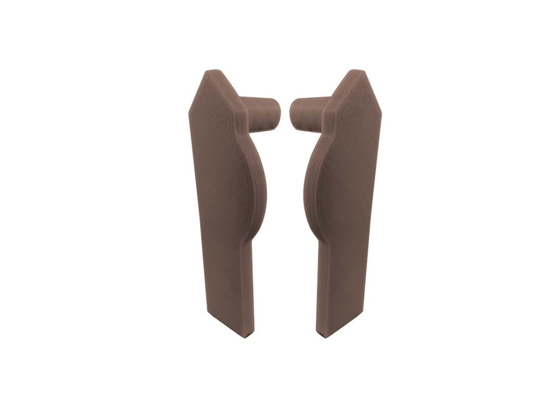 Perfil de rodapié de aluminio Renoplast® C2 con acabado de pared izquierda y derecha  5 cm marrón