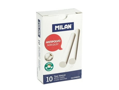 MILAN Tiza Redonda Antipolvo - Blanco, 10