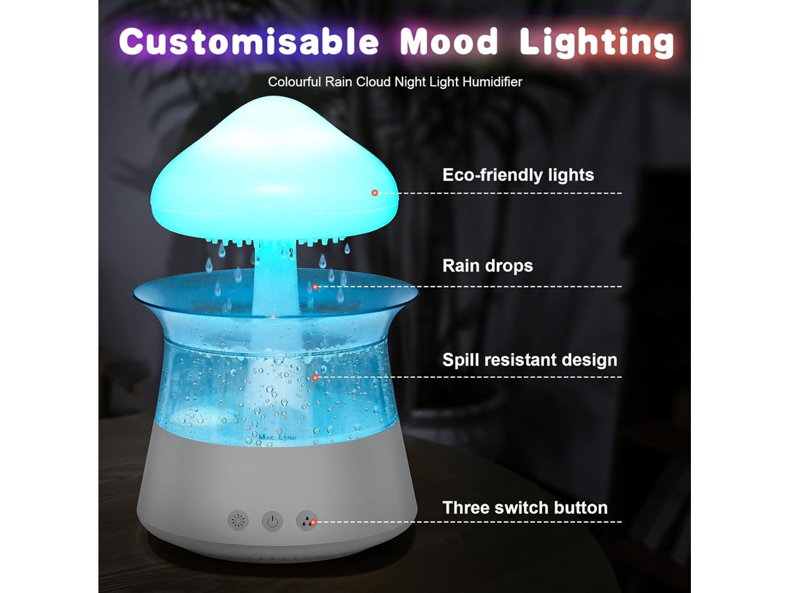Humidificador De Nubes De Lluvia, 7 Núcleos De Luz, (b)