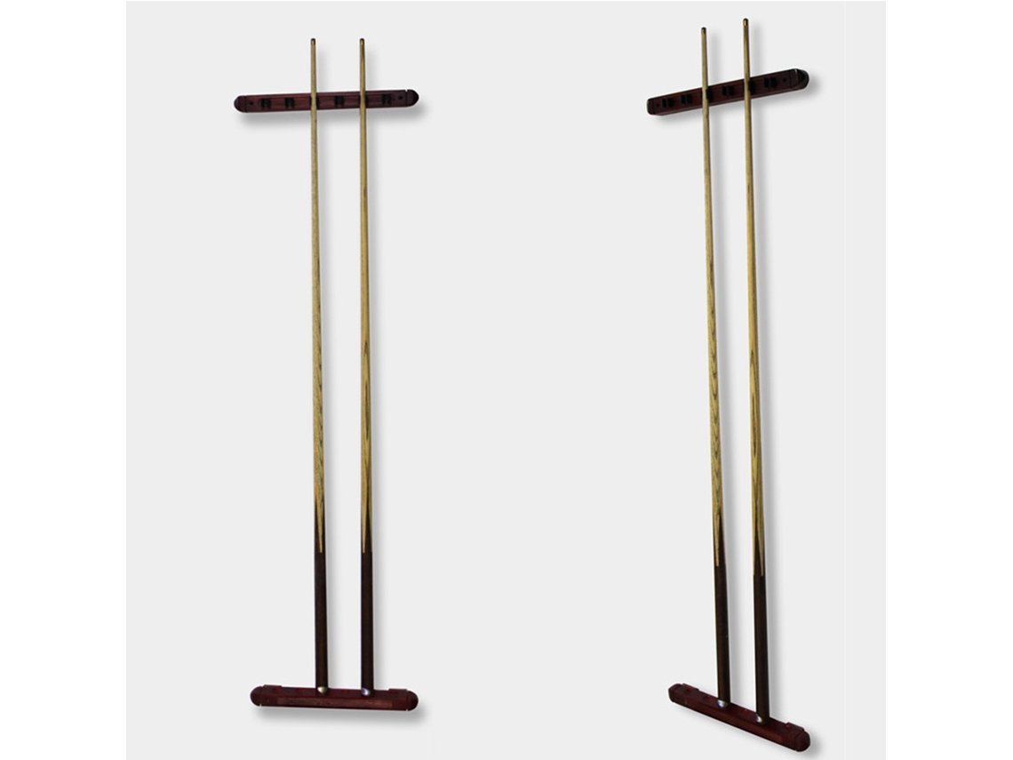 Soporte De Pared De Madera Para Tacos De Billar Con 6 Posiciones, Fácil Montaje.