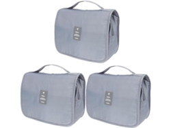 3pièces Trousse De Toilyte Voyage Multi-usage Avec Cosmétique Impermeable Capacité Pour Organiser