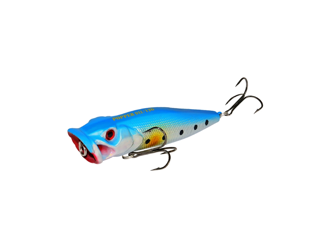 Señuelo Artificial Flotante Neptune Harpoon De 12,5 G Y 93 Mm, Color Azul, Con Anzuelo