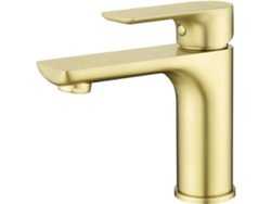Grifo De Lavabo 060 En Latón Dorado Cepillado, Colección Scamandre