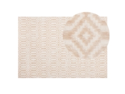 Alfombra de pelo corto BELIANI Adatepe de Viscosa Beige 140x200