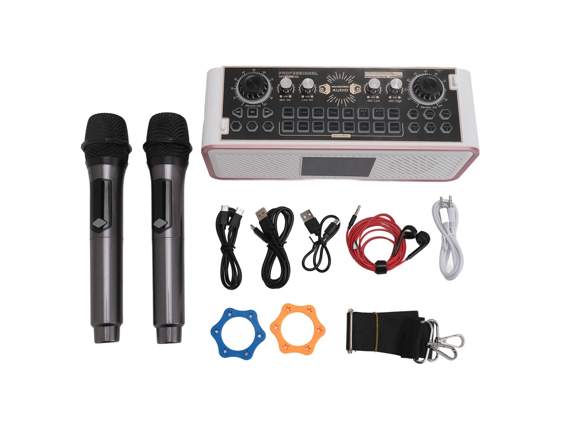 Conjunto de placa de som para karaokê, com alto falante Bluetooth | EOOCOO