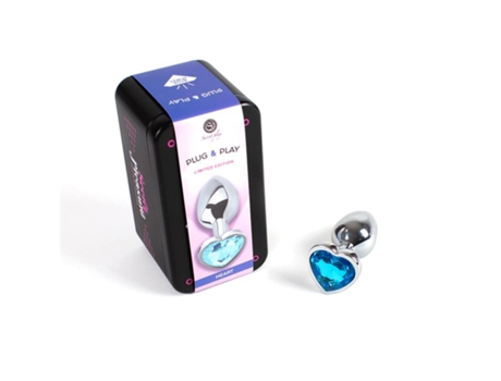 Plug Anal de Metal Corazón Azul Talla S SECRET PLAY