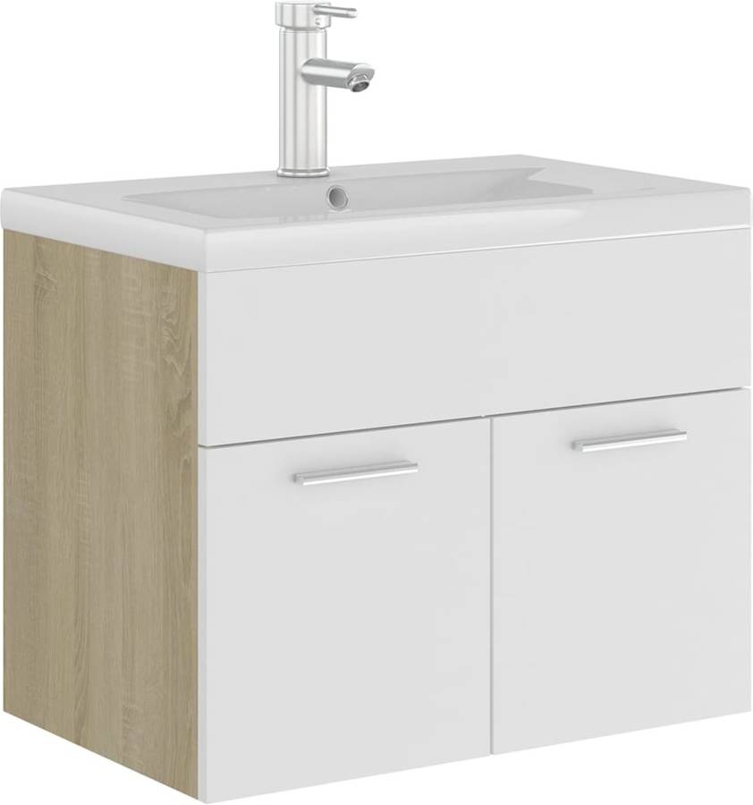 Armario + Lavabo Empotrado VIDAXL (Beige - Madera Aglomerada - 60x38.5x46 cm)
