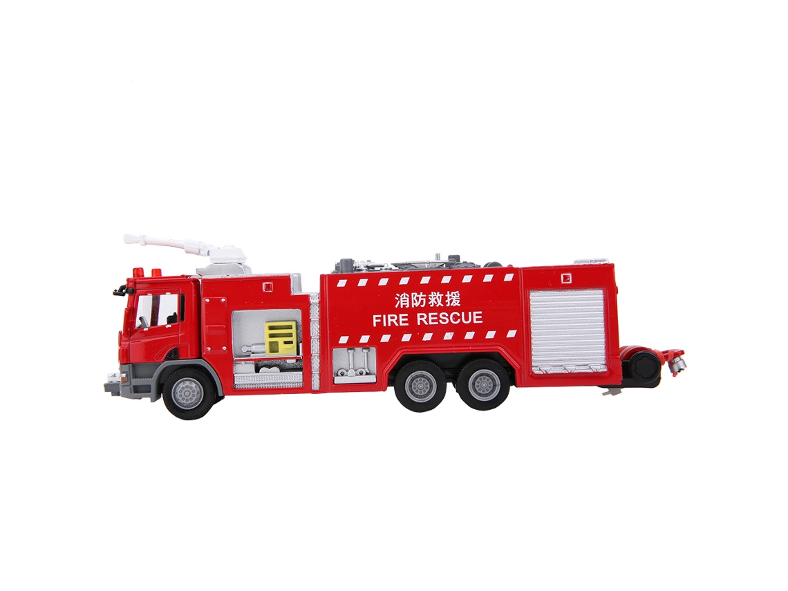Brinquedo Caminhão De Bombeiro Com Tanque De Liga Modelo De Engenharia Simulação Para Crianças