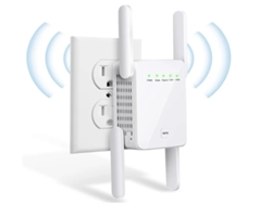 Extensor de Wifi, Amplificador de Internet con Puerto Ethernet, 4 Antenas, Amplificador de Wifi, Amplificador de Señal Inalámbrica, Fácil Configuración, Blanco Yizhood