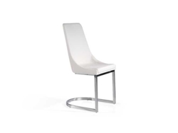 Conjunto de 2 Cadeiras de Jantar Ecopele Brand MOMMA HOME (Branco - Polipele - 45x55x97/49 cm)