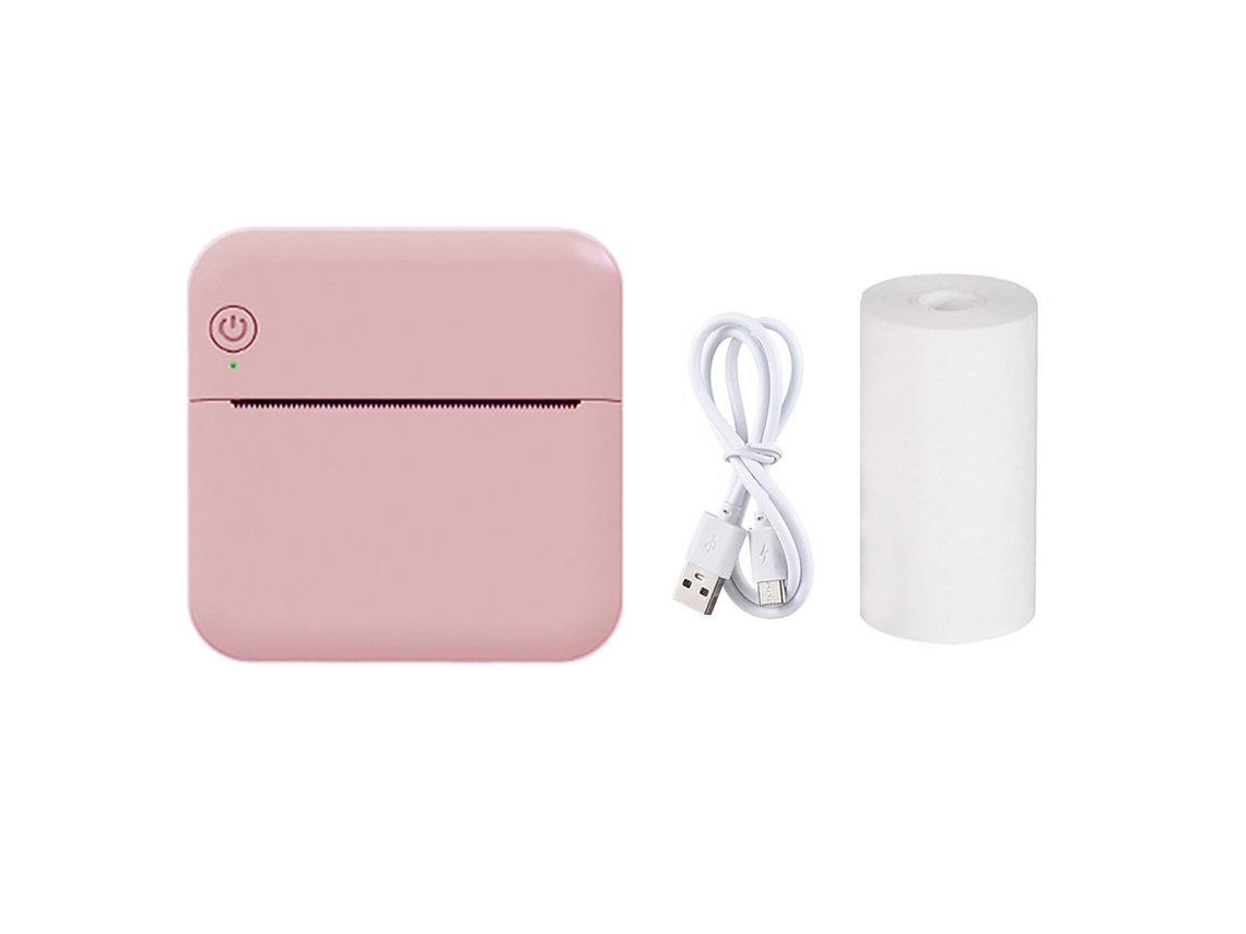 Mini impresora térmica portátil de 203 ppp sin tinta, conexión Bluetooth, compatible con iOS/Android, para fotos, notas y etiquetas.