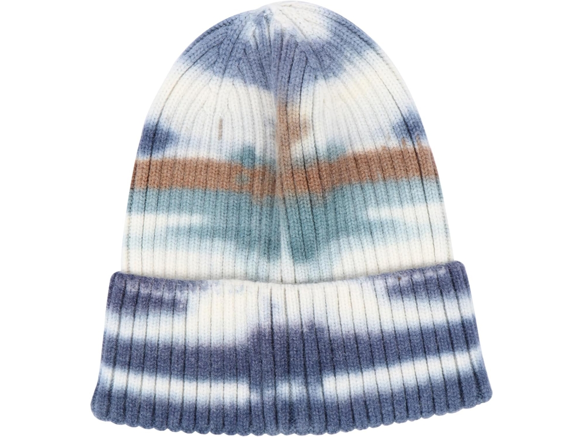 1 Gorro De Tricô Preto Fosco Tie-dye Para Homem Com Detalhes Em Crochê Para Bebê, Verde