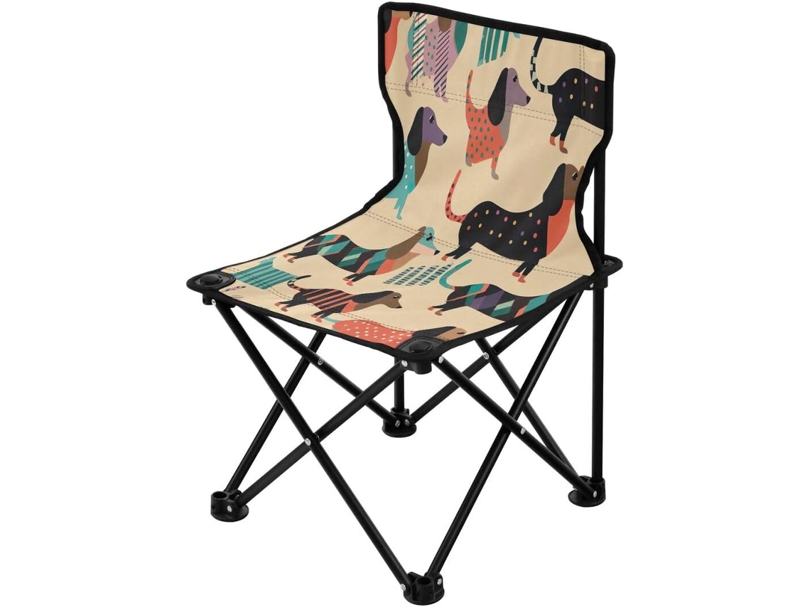 Silla de camping Alipis de tela con patas plegables, portátil, ligera, ideal para acampar.