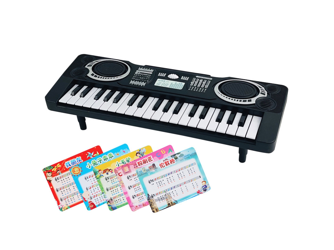 Teclado eléctrico infantil de 37 teclas, herramienta portátil para el aprendizaje musical.