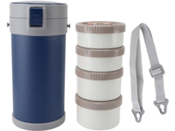 Lote De 4 Boîtes Embellecimientos Y Aislados Alimentarios En Ácido Insoluble 304 Avec Poignant - 2,9 L Pour
