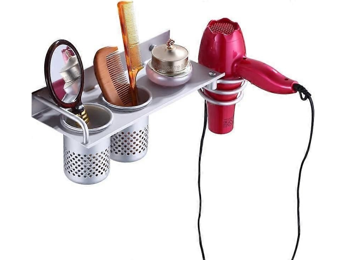 Soporte para secador de pelo, plancha de baño, soporte de pared para el cabello con organizador de cables, S GOKOCO