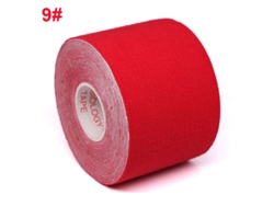 Parche adhesivo elástico musculoesquelético para el alivio del dolor y la tensión en la rodilla. Mdug (rojo, 5 cm x 5 cm)