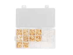 Kit De Conectores De Terminal Hoja Oro 1000 Piezas Macho Hembra Aislados Pvc Retardante A La Llama