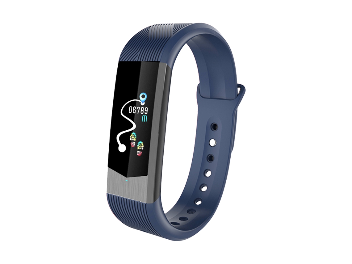 Rebe-pulseira Inteligente Azul Com Ritmo Cardíaco E Passador