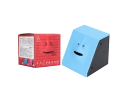 Hucha Con Forma De Cara De Cerdito, Hucha Divertida Para Niños, Hucha Para Comer Monedas, Colección De Ahorro De Dinero, Regalo, Decoración, Azul