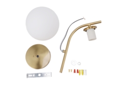 Rebe-lámpara De Pared De Vidrio Interior Sconce Dorado Porta Lámpara E27 E26 85‑265v Para Dormitorio