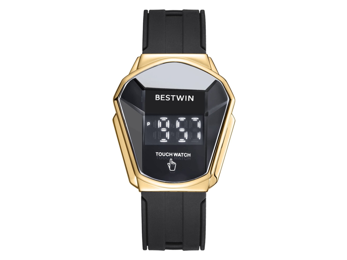 Reloj Táctil Para Hombre (cinta Dorada Y Negra)