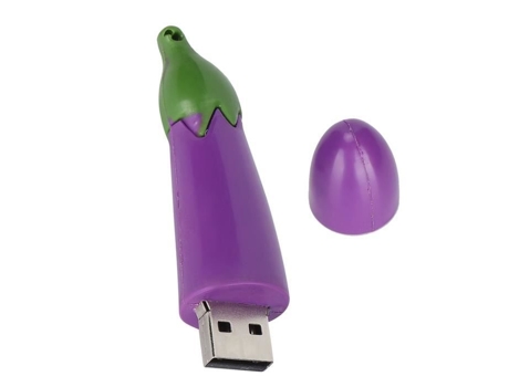 HURRISE Pendrive USB Flash Drive Elegante Berenjena en Forma de Dibujos Animados Almacenamiento Portátil de Computadora 32Gb 4Gb de Memoria