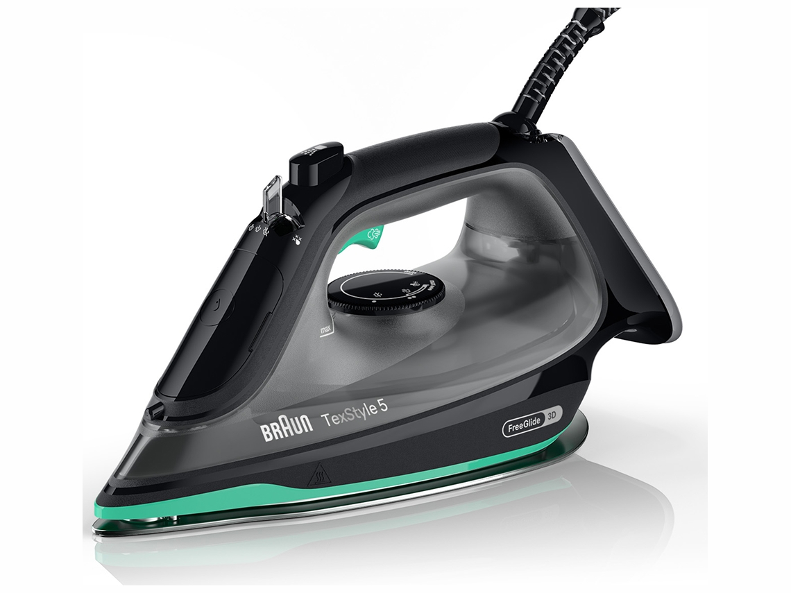 Plancha a Vapor BRAUN TEXSTYLE 5 SI 5277 GR (Chorro de vapor 220 g/min - Base Cerámica)