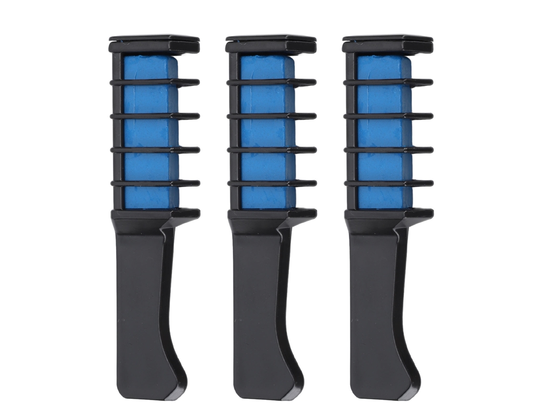 3pcs Peine De Tiza Capilar Temporal Con Agarre Cómodo Lavable Cambio De Color Suave Para Niñas