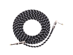 Cable de audio HALINUIA para guitarra folk y bajo, reducción de ruido, conector acodado, 3 m