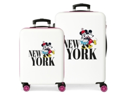 Maleta de viaje Disney Mickey y Minnie... Blanca (68 x 48 x 46 cm - 104 l)