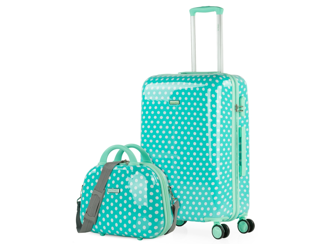 Juego De Maletas Pc ITACA Stars topos menta (44X65x25 Cm - 62L)