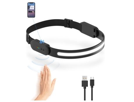 BISBISOUS Lx400 Linterna Frontal Led 3 Modos Bluetooth Ipx4 230 Grados Ajustable Impermeable Negro