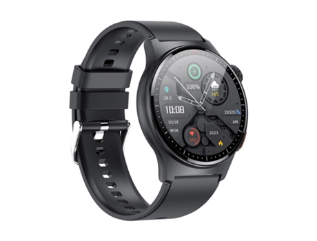 Smartwatch para hombres, con monitor de presión arterial, rastreador de ejercicios a prueba de agua, para Android iPhone, negro CHRONUS