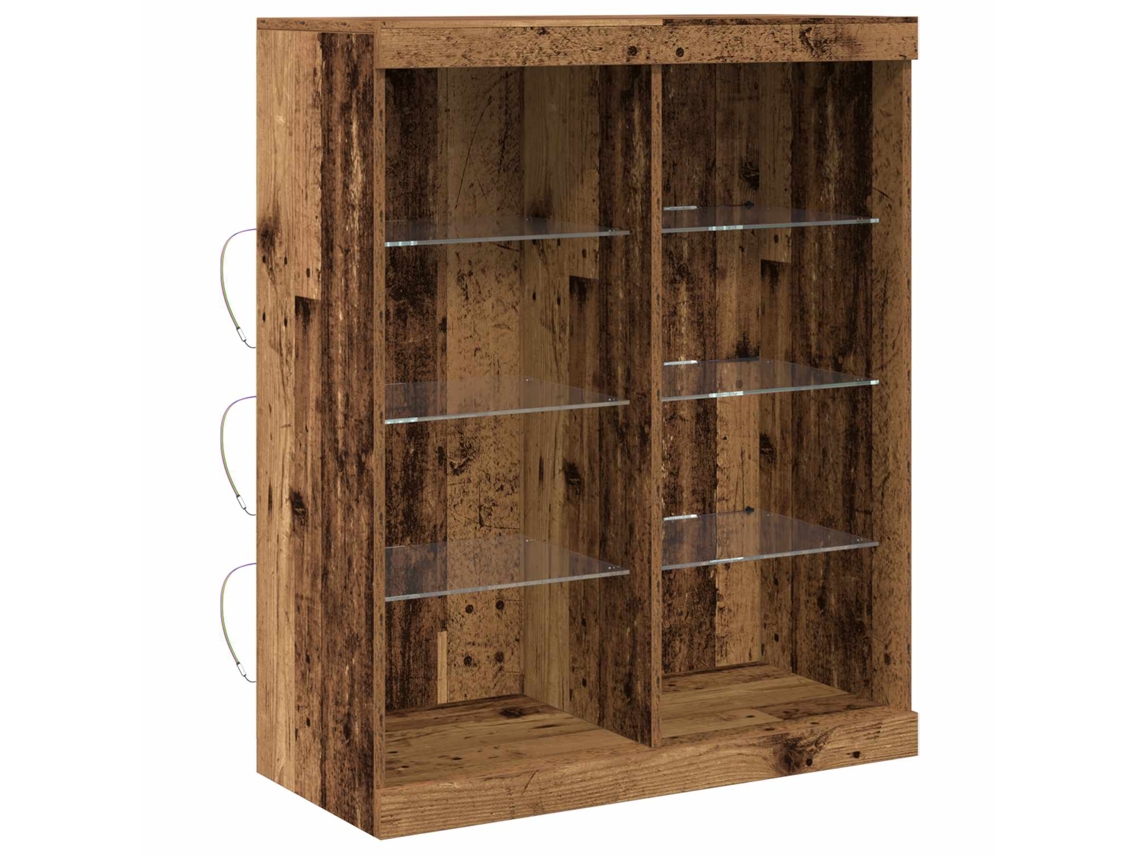 Aparador de madera antigua con LED y MAISON EXCLUSIVE 41x37x100 cm