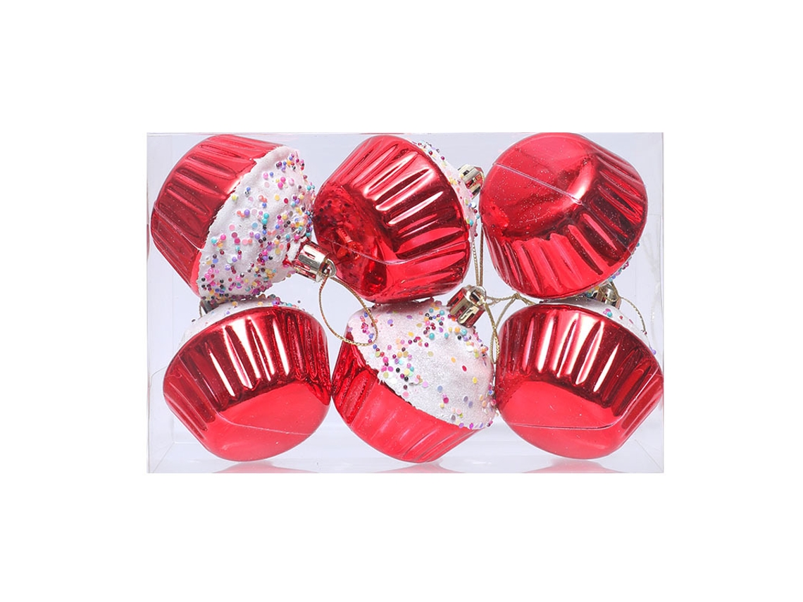 Adornos navideños, adornos pequeños, regalos navideños. Diseños de pasteles Nine Yunzii (paquete de 6).