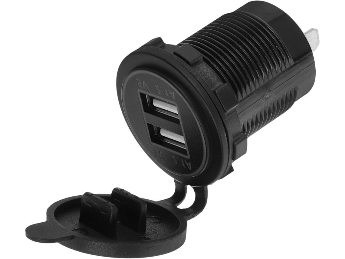 Cargador Doble Usb Para Motocicleta, Adaptador De Ca Con Puertos Para Coche Y Barco.