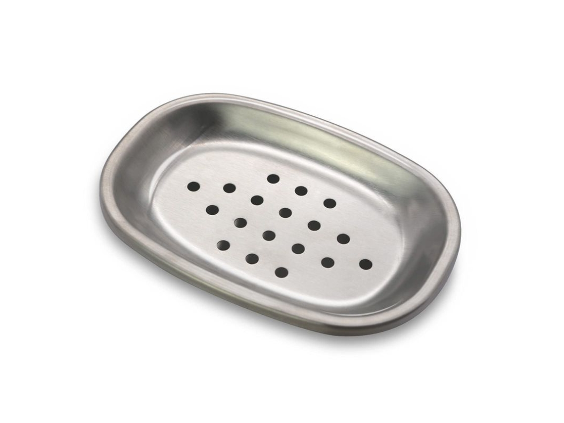Jabonera De Acero Inoxidable Con Estante De Drenaje, Dos Niveles (silv Miu)