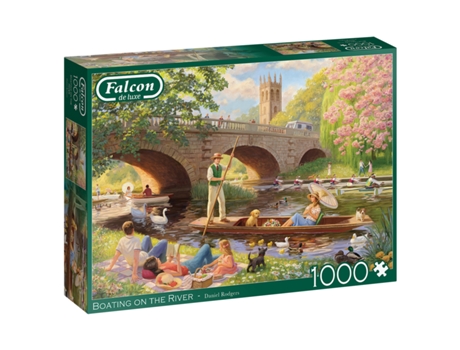 Puzzle Falcon de luxe Boating on the River 1000 pcs rompecabezas 1000 pieza(s) Gente