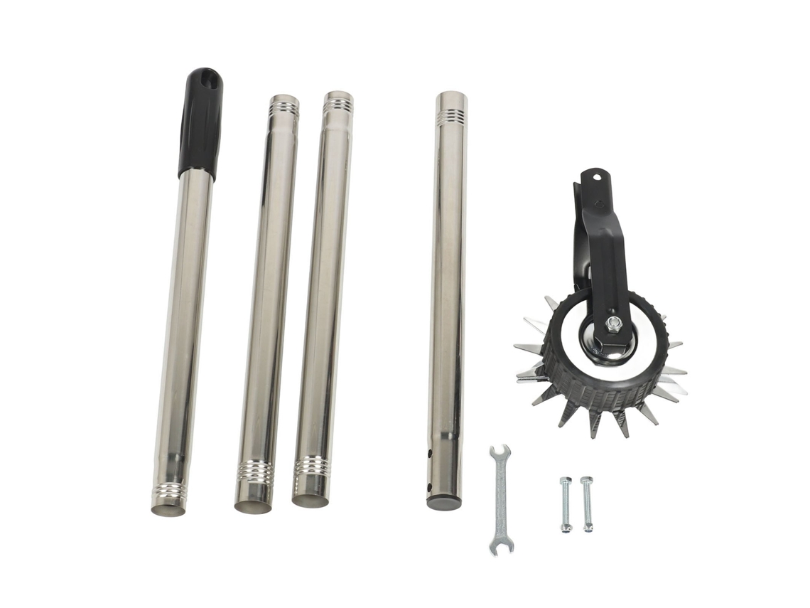 Primera herramienta manual para perfilar bordes de césped con una sola rueda, fabricada en acero inoxidable con infusión de manganeso, para el paisajismo de jardines.