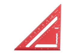 Regla Triangular De Carpintero De 7 Pulgadas, Aleación De Aluminio, Herramienta De Medición De 90 Y 45 Grados, Color Rojo Imperial.