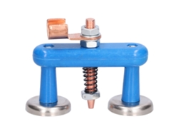 Soporte Magnético Azul Para Soldadura Con Resorte Progresivo Y Disco Magnético De 36 Mm: Resistente Y Duradero.