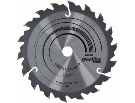 Disco de Sierra Circular BOSCH Speedline Madera 160x16x2.2 mm - 18