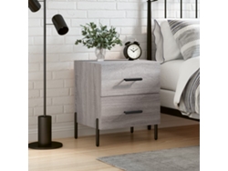 Mesita de Noche 40X35X47,5 Cm Derivados Madera Sonoma Gris