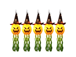 Lámpara Led De Halloween Calabaza Fantasma Colgante Sombrero Mago Iluminado Decoración De Fiesta Hogar Bar
