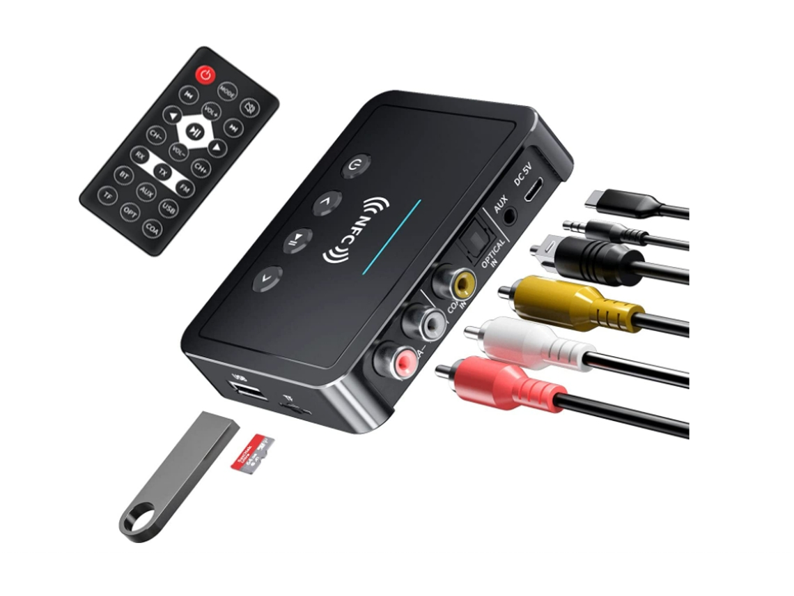 Adaptador Bluetooth Yizhood M6 3.5mm Aux/rca Plug And Play Negro