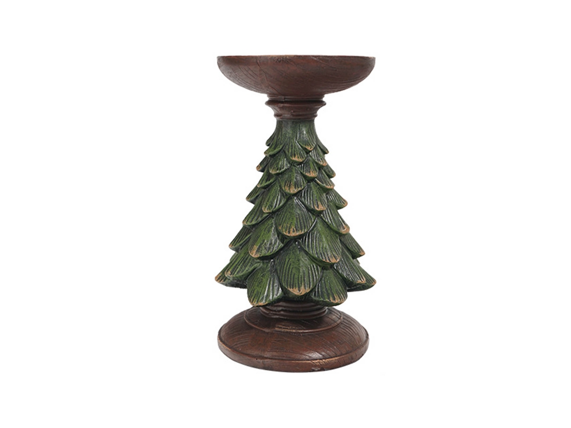 VYLARA Porta Velas Para Árvores De Natal, Porta Velas De Resina Para Centros De Mesa Festivos, Suporte Para Velas Com Revestimento À Prova Dágua Pintado À M