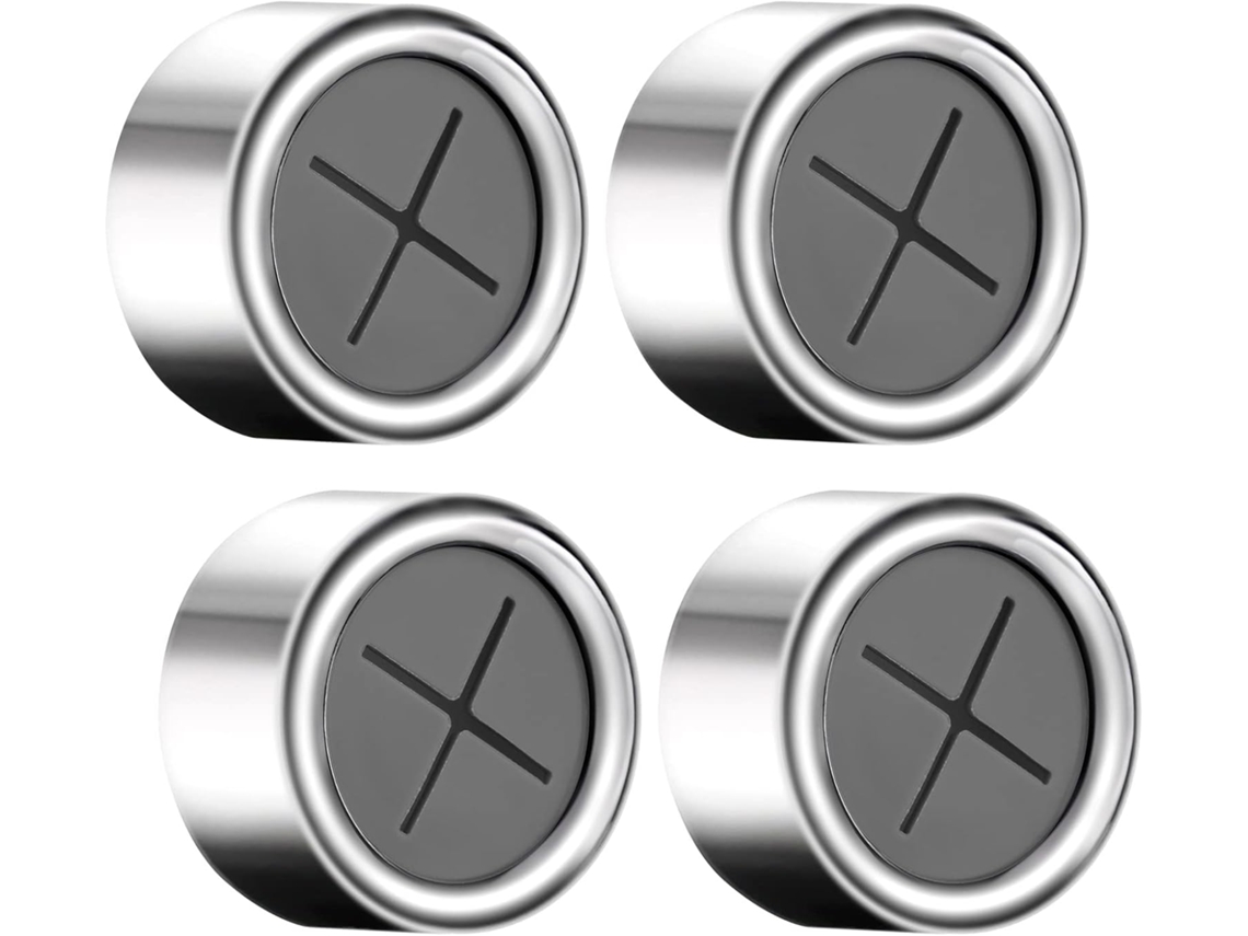 Conjunto 4 Portas De Toallas Redondas En Abs, Autoadhesivo - Plata - Para Baño, Cocina